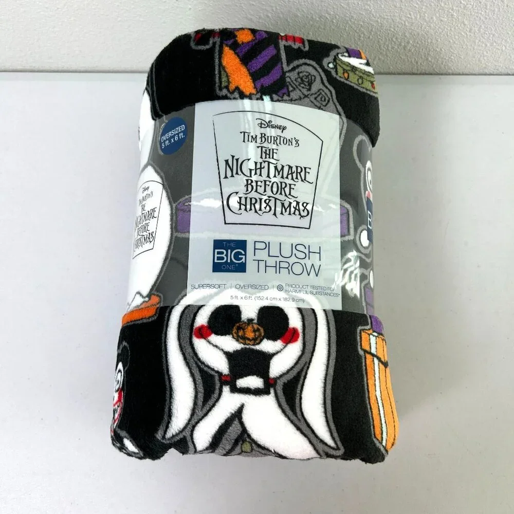 The Nightmare Before Christmas Throw Blanket The Big One 5 x 6 Holiday NEW